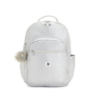 Kipling Seoul Extra Large Metallic 17" Backpack Laptoptassen Wit | BE 1643LI